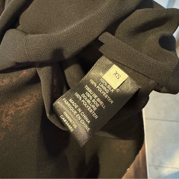 Rebecca Taylor Arden Fern Silk Midi Dress Black/Copper Colored print | XS - Picture 6 of 8